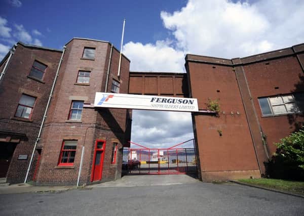 Ferguson shipyard, which will welcome 150 new apprentices. Picture: John Devlin