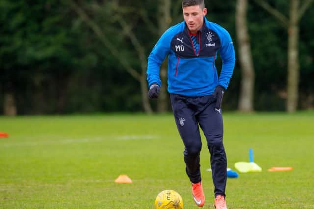 Rangers' Michael O'Halloran in training at Murray Park. Picture: SNS