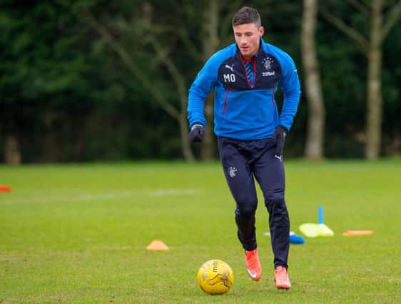 Rangers' Michael O'Halloran in training at Murray Park. Picture: SNS