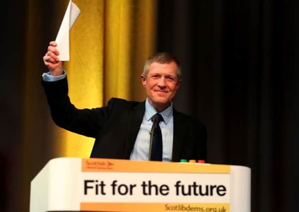Scottish Liberal Democrat leader Willie Rennie speaking during the Scottish Liberal Democrats Spring conference at the Assembly Rooms in Edinburgh Picture: Andrew Milligan/PA Wire
