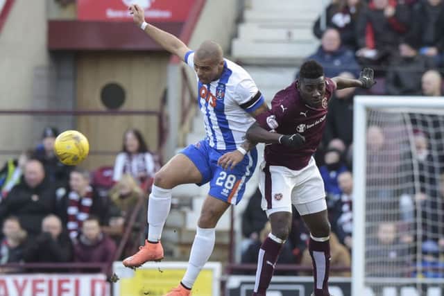 Kilmarnock's Josh Magennis, left, claims he was abused. Picture: Alan Harvey/SNS