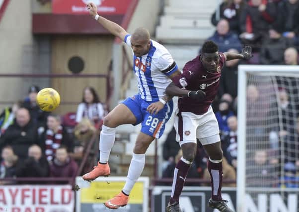 Kilmarnock's Josh Magennis, left, claims he was abused. Picture: Alan Harvey/SNS