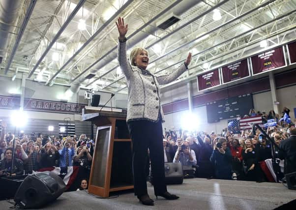 US Democratic presidential candidate and former Secretary of State Hillary Clinton. Picture: Getty Images