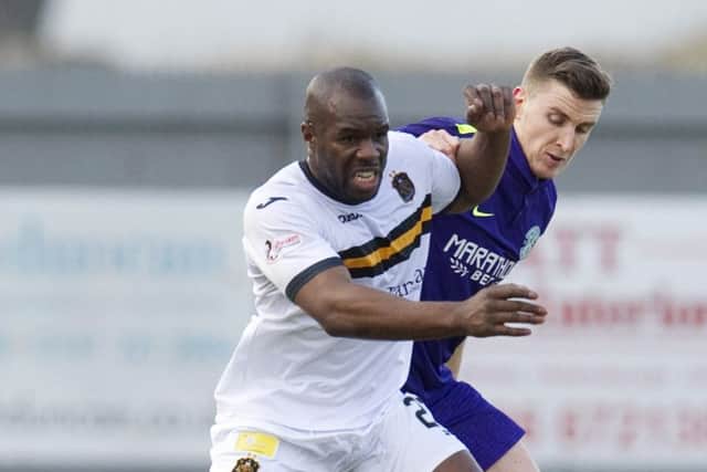 Dumbarton's Christian Nade taunted his old rivals. Picture: SNS
