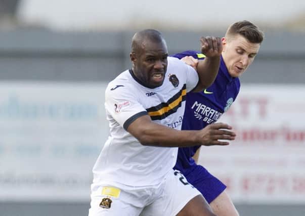 Dumbarton's Christian Nade taunted his old rivals. Picture: SNS