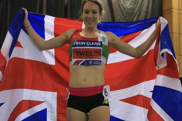 Steph Twell celebrates the win in Sheffield that secured her inclusion in the GB team for Portland. Picture: Getty