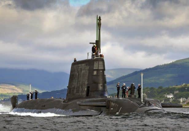 HMS Ambush returnng to the Clyde