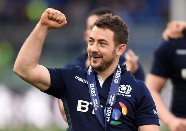 Scotland's Greig Laidlaw celebrates his side's win. Picture: PA