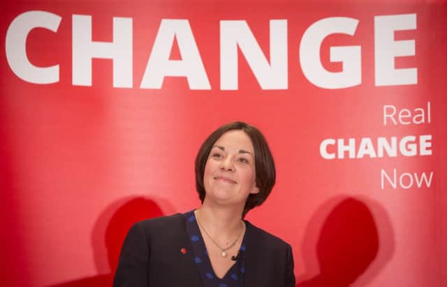 Scottish Labour leader Kezia Dugdale delivers a keynote speech at City Halls in Glasgow on the choices facing Scotland ahead of May's election. Picture: PA