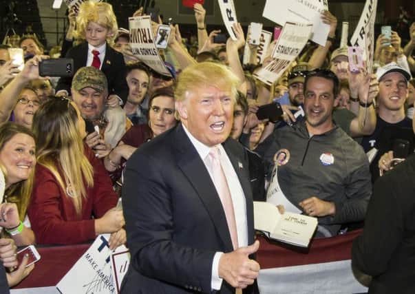 Donald Trump has shrugged off backing from the likes of the KKK and French far right. Picture: Getty Images