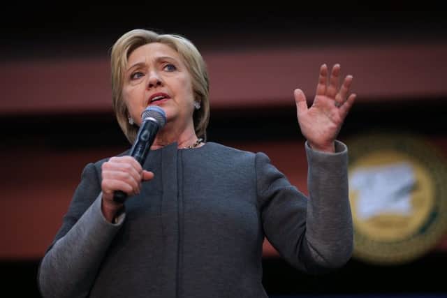 Hillary Clinton speaks during at George Mason University in Fairfax, Virginia. Picture: Getty Images