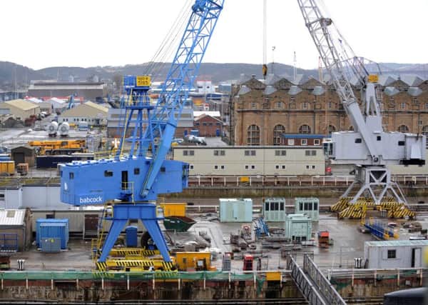 Babcock owns the Rosyth dockyard in Fife. Picture: Jane Barlow