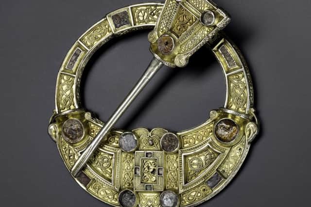 The Hunterston Brooch is a highly important Celtic brooch of 'pseudo-penannular' type found near Hunterston, North Ayrshire, Scotland