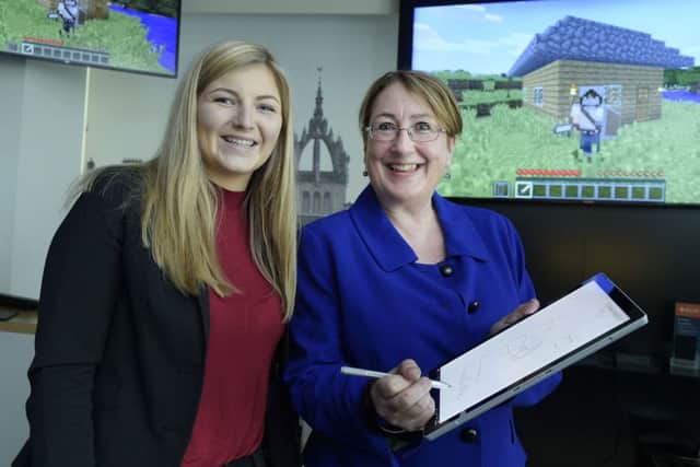 Girls into Digital World launches at Microsoft Scotland Picture: Sandy Young