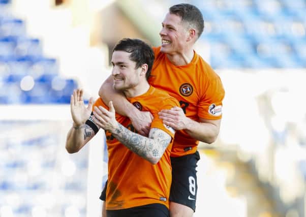 Paul Paton with team-mate John Rankin after Saturday's win over Ross County. Picture: SNS