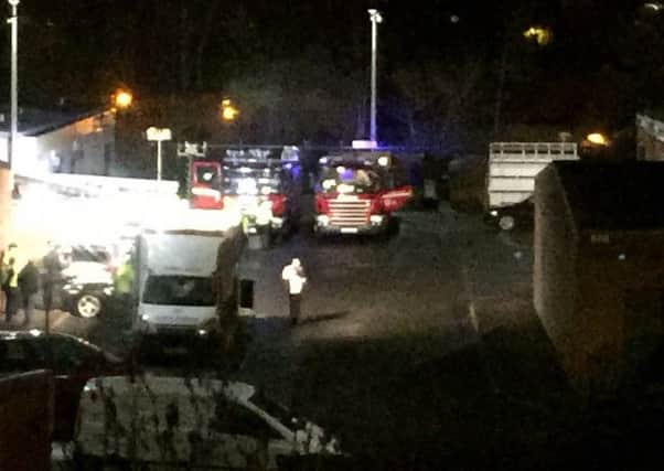 Chemical alert at Stewartfield Industrial Estate. Picture: Niall Hassard/Twitter