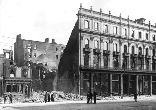 The ruins of Clerys stores and the Imperial Hotel after the failed Rising of 1916. Picture: Getty Images