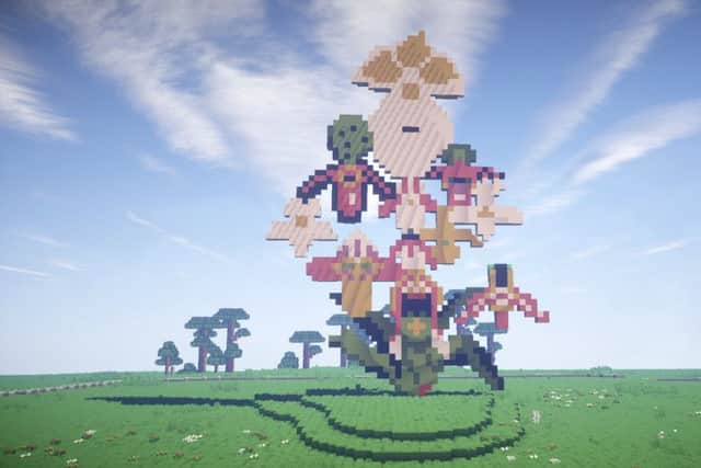 Jupiter Artland recreated via Minecraft
