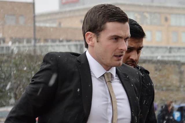 Adam Johnson arrives for the verdict. Picture: AP