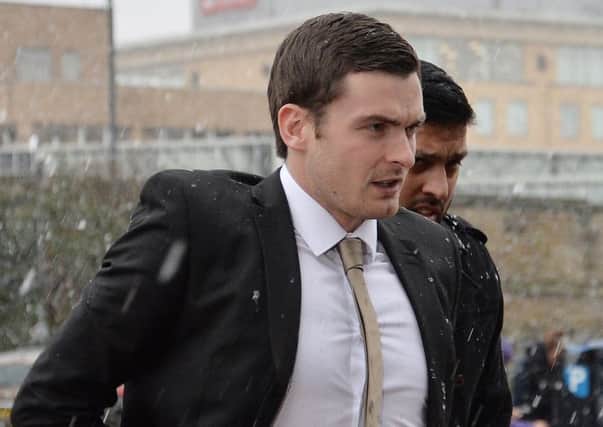 Adam Johnson arrives for the verdict. Picture: AP