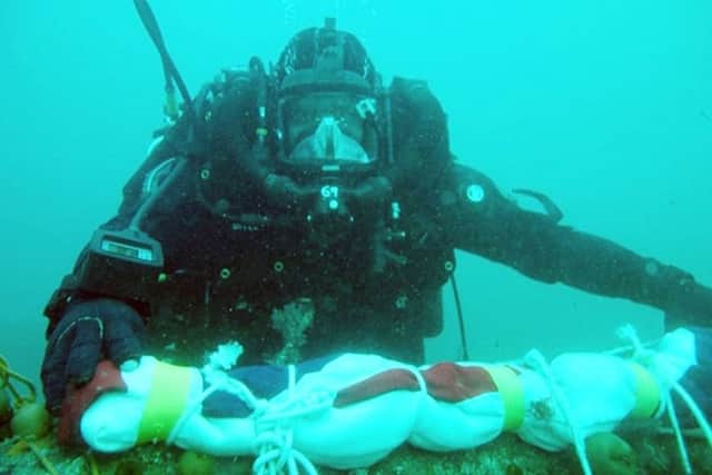 A seven-metre torpedo found on the seabed in Scapa Flow is believed to have been fired by a German submarine. Picture: PA
