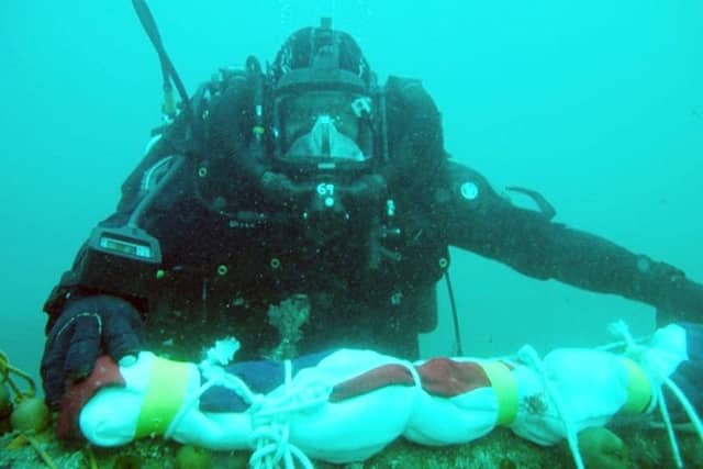 A seven-metre torpedo found on the seabed in Scapa Flow is believed to have been fired by a German submarine. Picture: PA