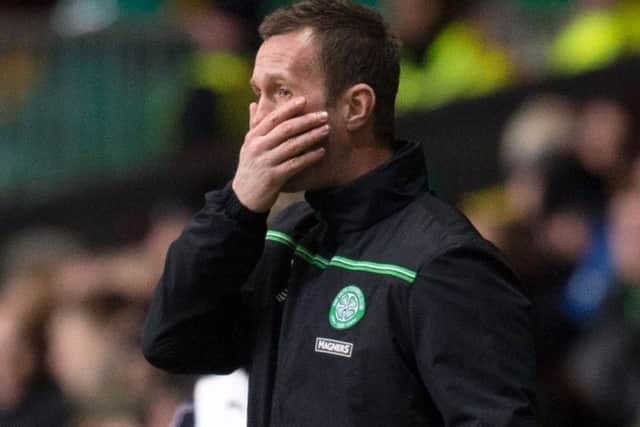 Manager Ronny Deila watches on as Celtic fail to find a way past Dundee. Picture: Rob Casey/SNS