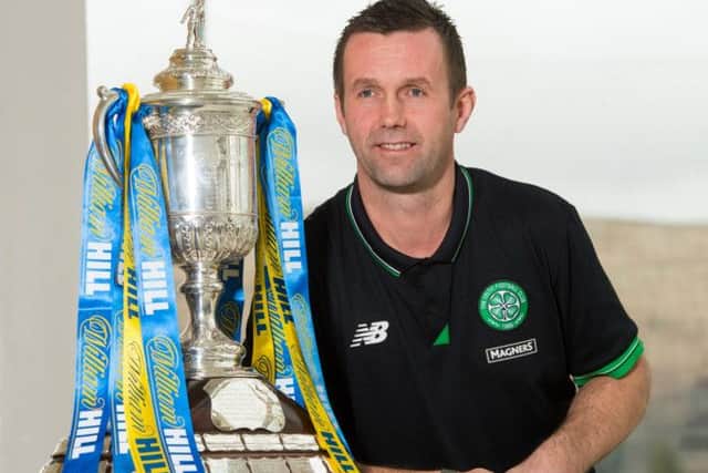 Celtic manager Ronny Deila with the Scottish Cup. Picture: SNS