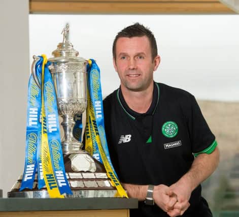 Celtic manager Ronny Deila with the Scottish Cup. Picture: SNS