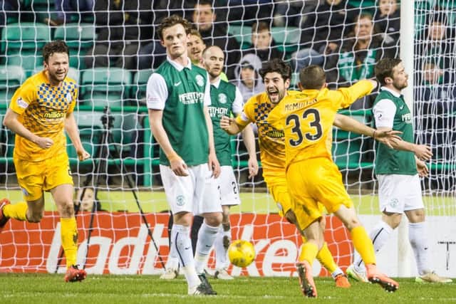 A 3-0 defeat at home to Morton was the beginning of a nightmare week for Hibs. Picture: Ian Georgeson