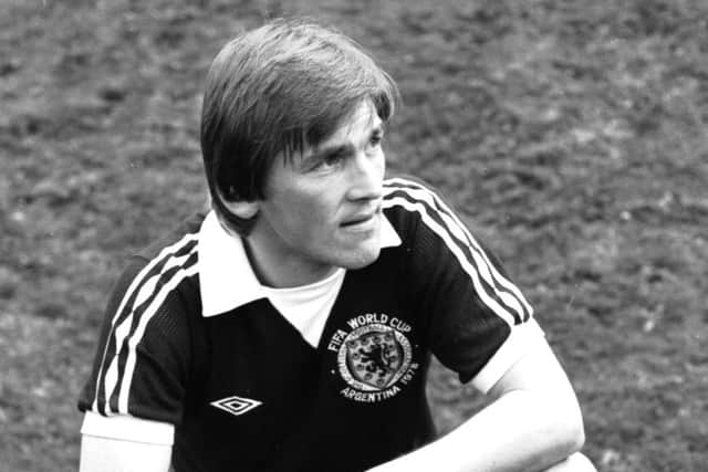 Kenny Dalglish pictured in his Scotland kit before leaving for the World Cup in Argentina in May 1978.