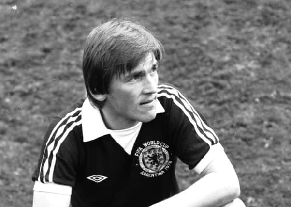 Kenny Dalglish pictured in his Scotland kit before leaving for the World Cup  in Argentina in May 1978.