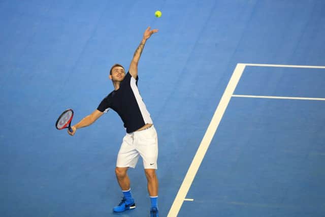 Dan Evans, who was ranked below 700 before rising to No 157, will face world No 6 Kei Nishikori. Picture: PA