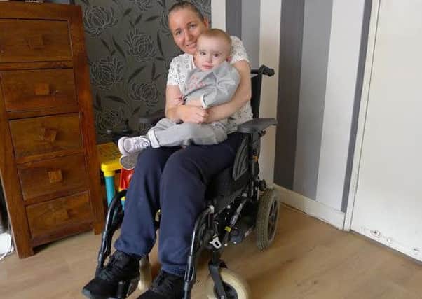 Alison was diagnosed with MND three months after giving birth to son Corey. Picture: Contributed