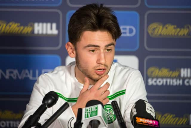 Celtic's Patrick Roberts talks to the press ahead of his side's clash with Morton in the Scottish Cup. Picture: SNS