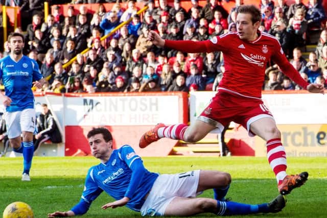 Aberdeen's Peter Pawlett will be out for some time after breaking his arm. Picture: Bill Murray/SNS