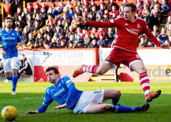 Aberdeen's Peter Pawlett will be out for some time after breaking his arm. Picture: Bill Murray/SNS
