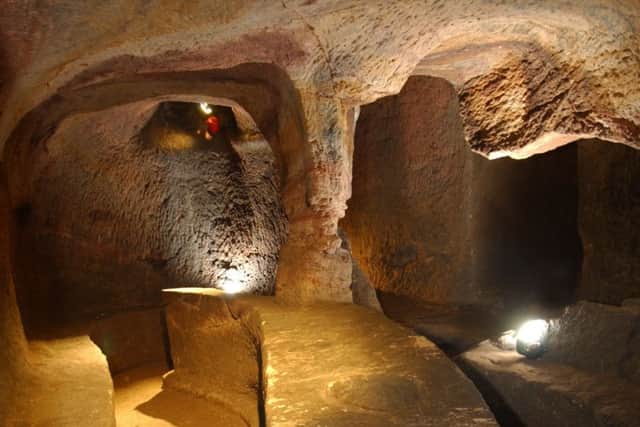 The secret labyrinth of chambers in Gilmerton Cove. Picture: Julie Bull