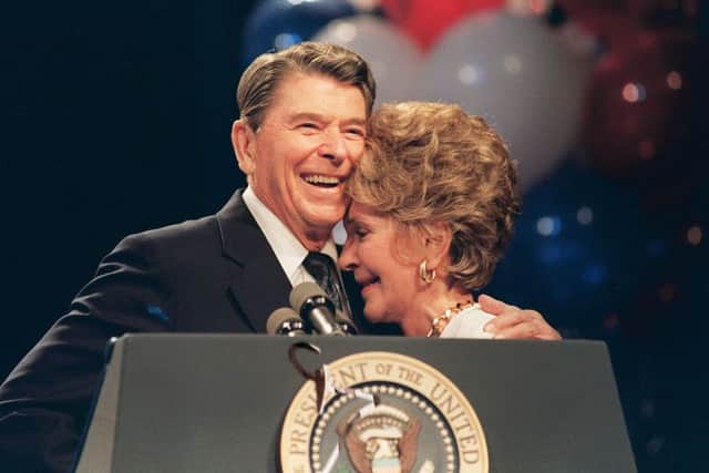 Nancy Reagan and her husband, US President Ronald Reagan, in 1988. Picture: AFP/Getty Images