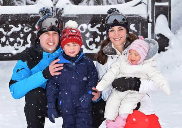 The Duke and Duchess of Cambridge have released a series of photographs of their trip to the French Alps. Picture: PA