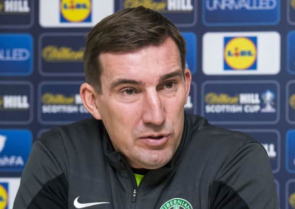 Hibs manager Alan Stubbs is happy to get to Spain after a "heavy month". Picture: SNS