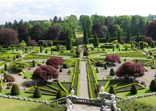 The parterre of Drummond Castle Gardens was redesigned in 1830