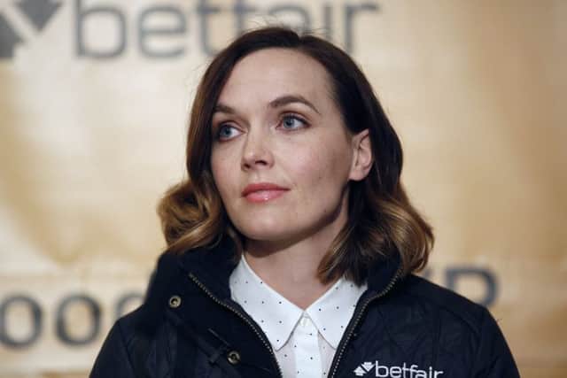 Victoria Pendleton announces her intentions to ride Pacha Du Polder at the Cheltenham Festival. Picture: Getty