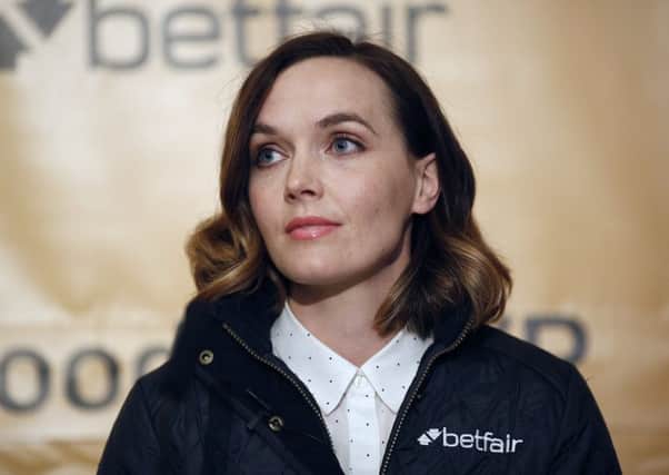 Victoria Pendleton announces her intentions to ride Pacha Du Polder at the Cheltenham Festival. Picture: Getty
