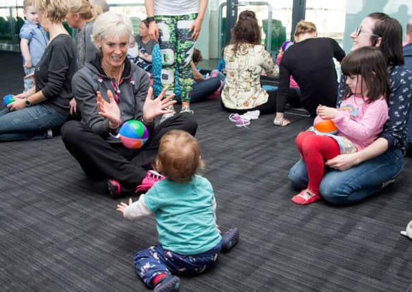 Judy Murray launches PlayTalkRead's Play Ball Campaign.