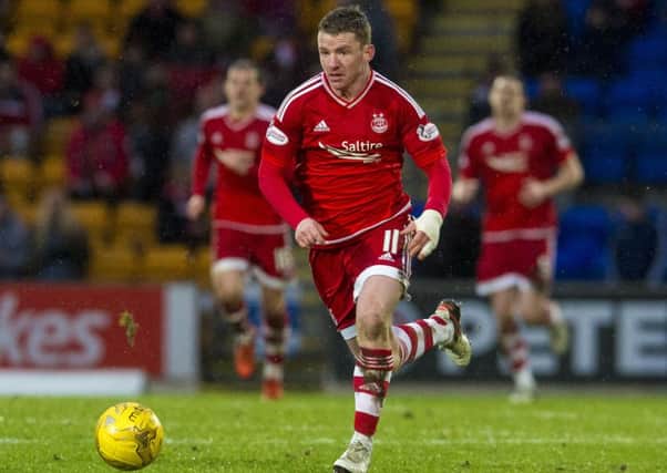 Jonny Hayes in back in the Aberdeen squad after injury. Picture: SNS
