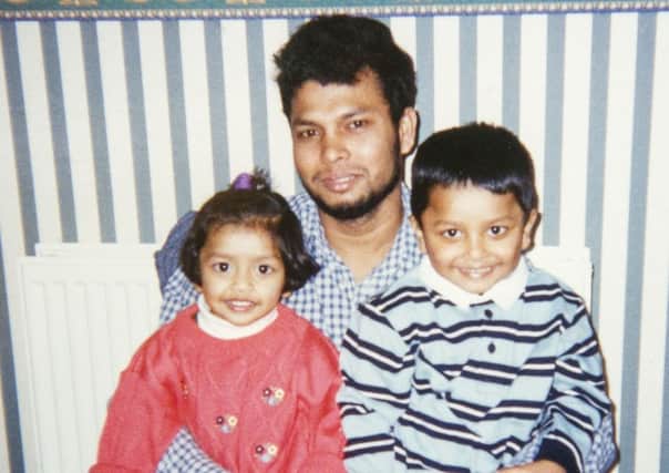 Uddin family pictured at their home in Broomhouse Road, Edinburgh. Picture: Ian Rutherford