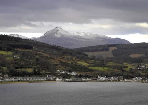 Lamlash, Arran, with Goat Fell in the distance. Picture: Donald MacLeod