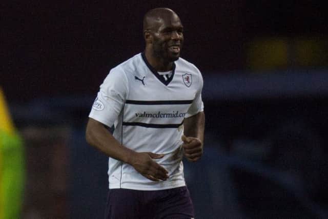 Former Raith striker Christian Nade scored a hat-trick in Dumbarton's win over Alloa. Picture: Toby Williams