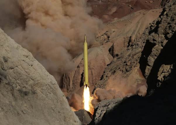 Images from a semi-official news agency showed a missile being fired. Picture: AP